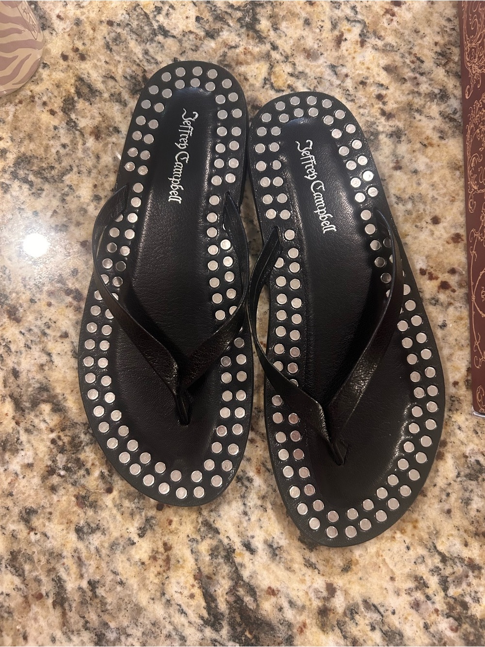 Jeffrey Campbell Katrina Studded Flip-Flops- NIB - Picture 4 of 8